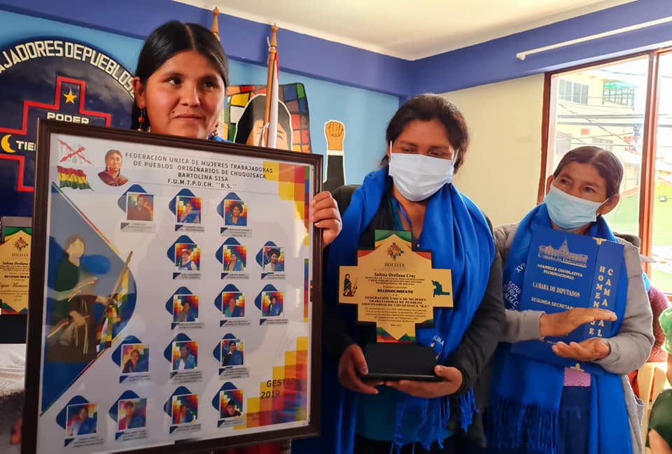 XIV aniversario de la Federación Única de Mujeres Trabajadoras de los Pueblos Originarios de Chuquisaca “Bartolina Sisa”