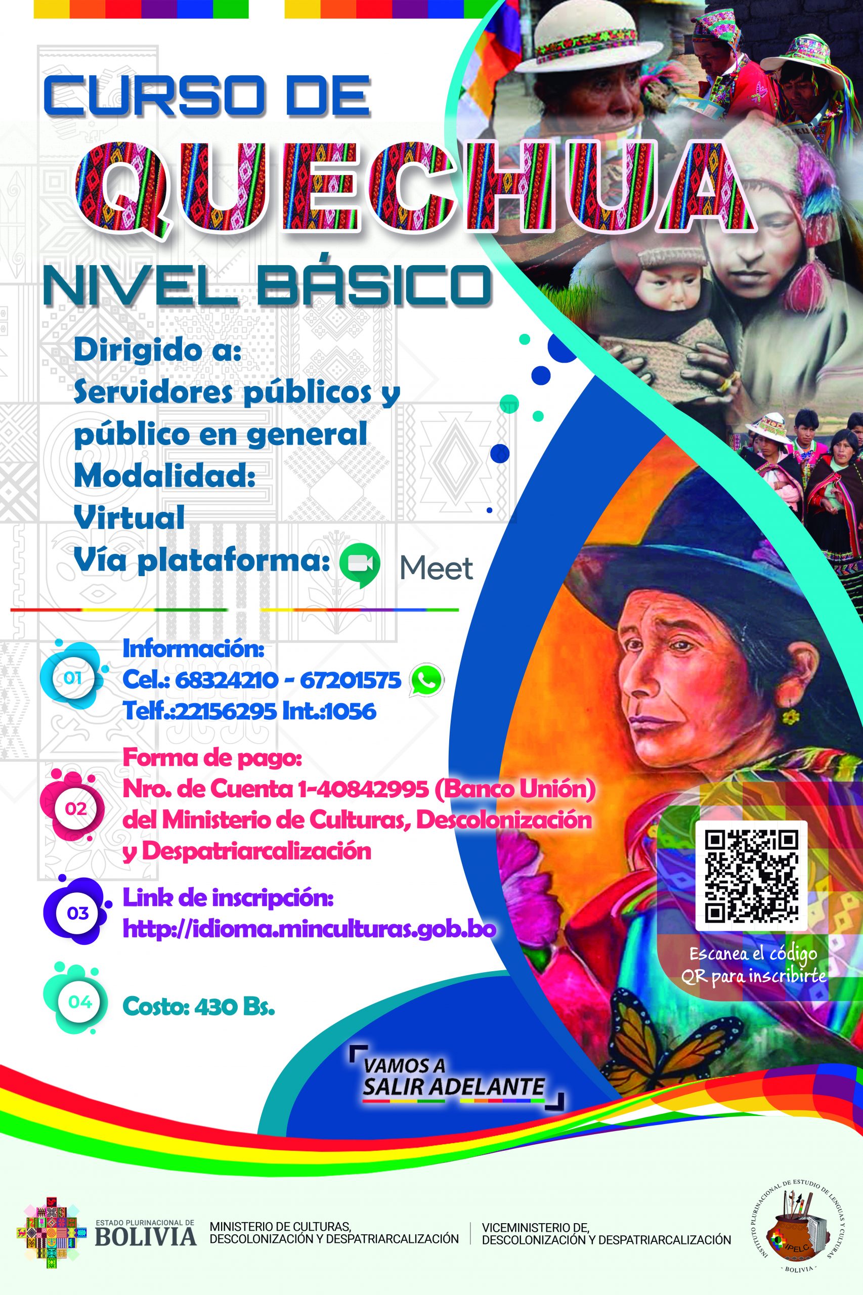 Cursos de idiomas Quechua y Aymara nivel básico.
