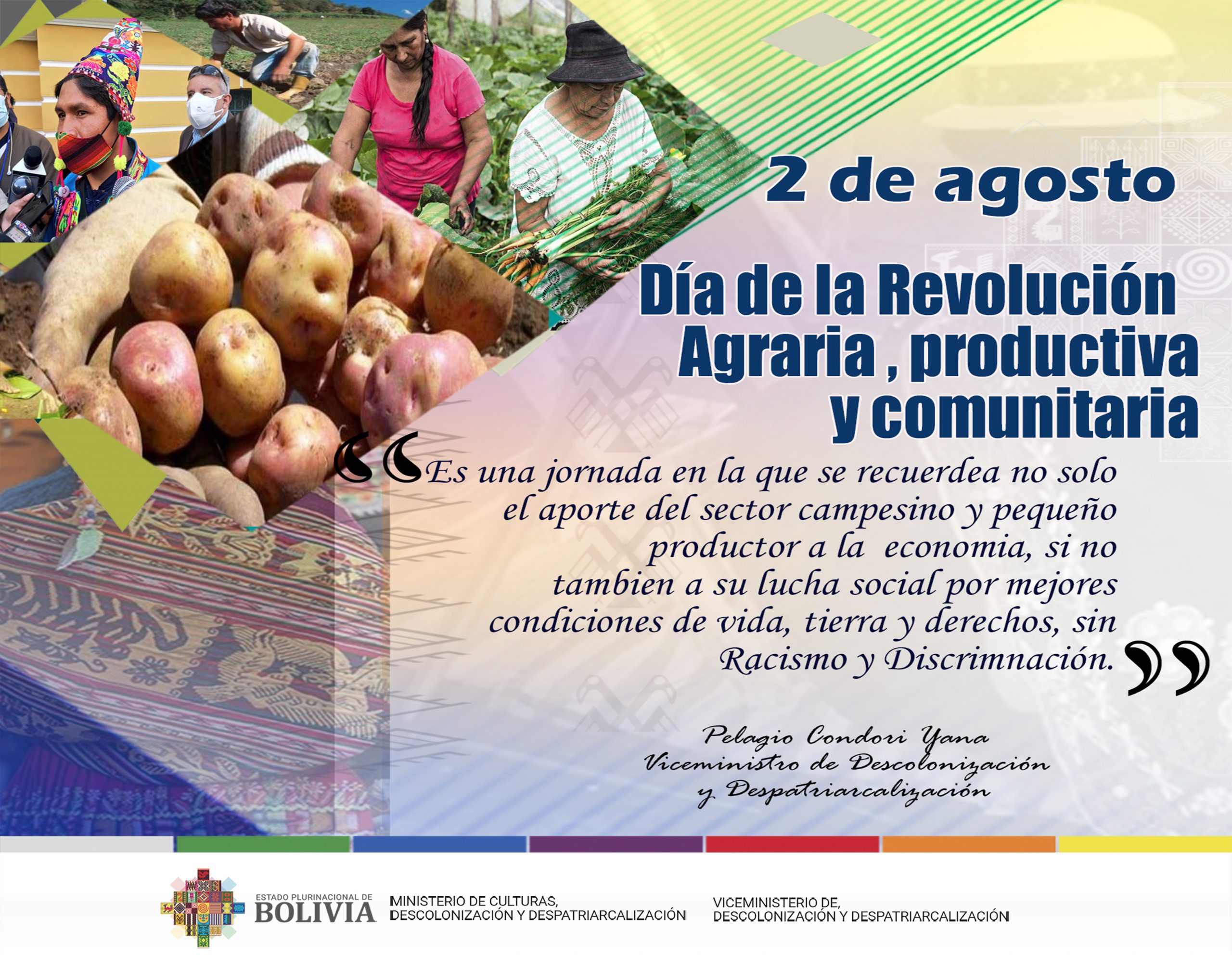 2 de agosto día de la Revolución Productiva Comunitaria Agropecuaria para celebrar y seguir con políticas en favor de productores campesinos 2 de agosto día de la Revolución Productiva Comunitaria Agropecuaria para celebrar y seguir con políticas en favor de productores campesinos