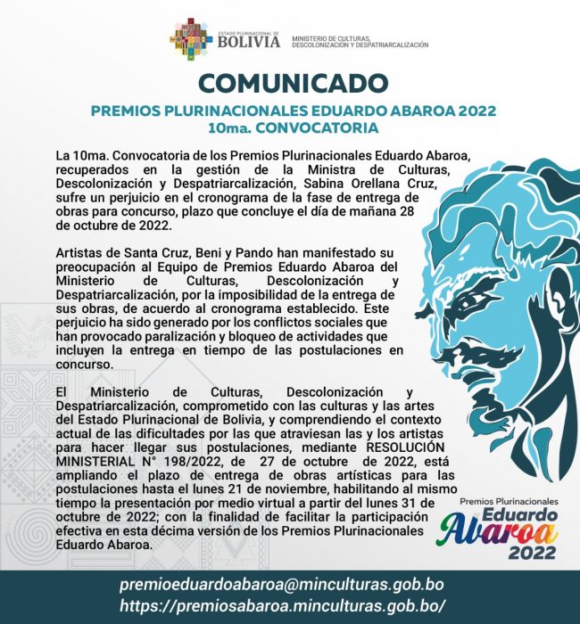 Ministerio de Culturas Descolonización y Despatriarcalización
