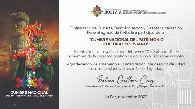 Ministerio de Culturas Descolonización y Despatriarcalización