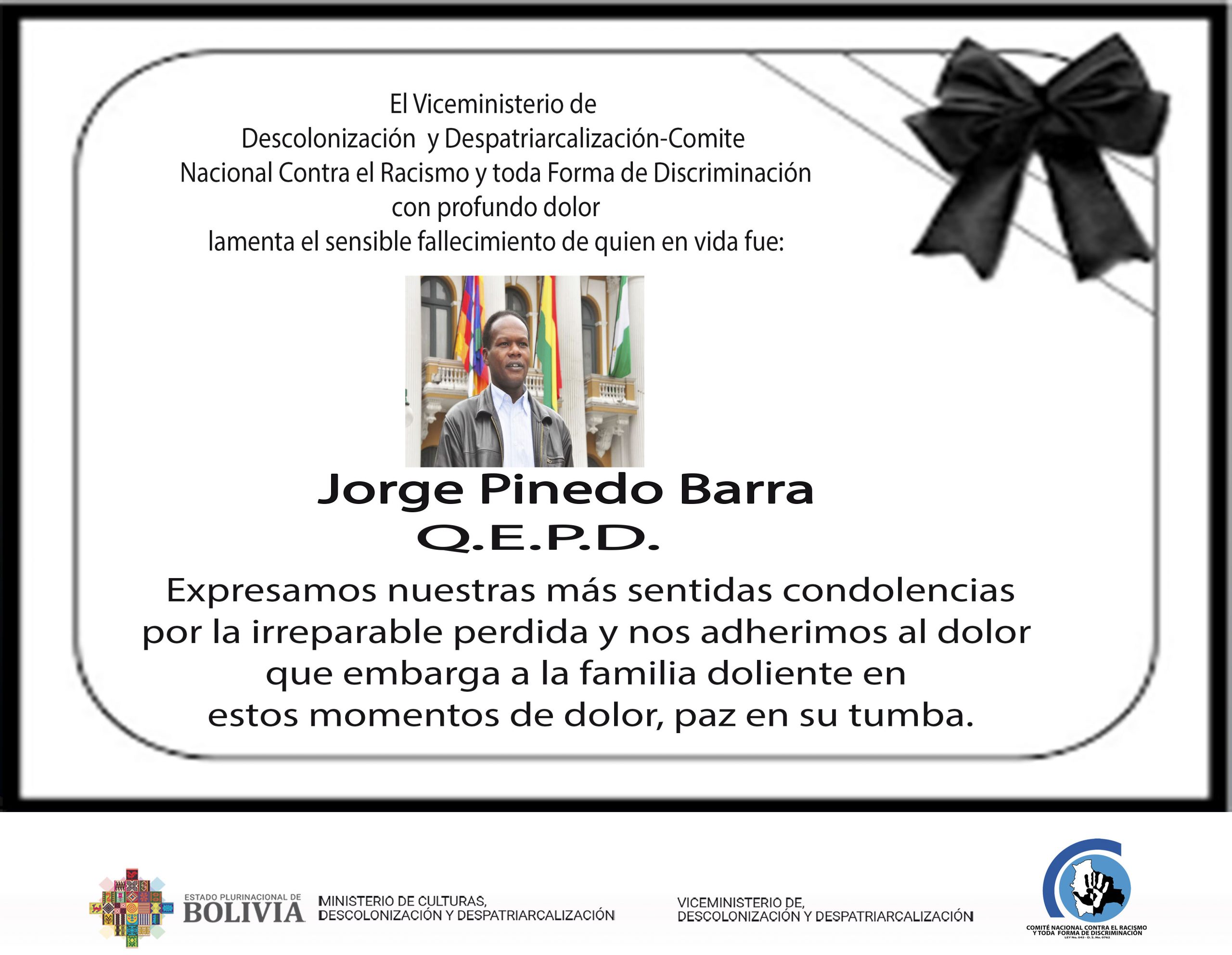Hermano Jorge Medina Barra, paz en tu tumba, impulsor para su aprobación de la Ley No. 45 Contra el Racismo y Toda Forma de Discriminación.