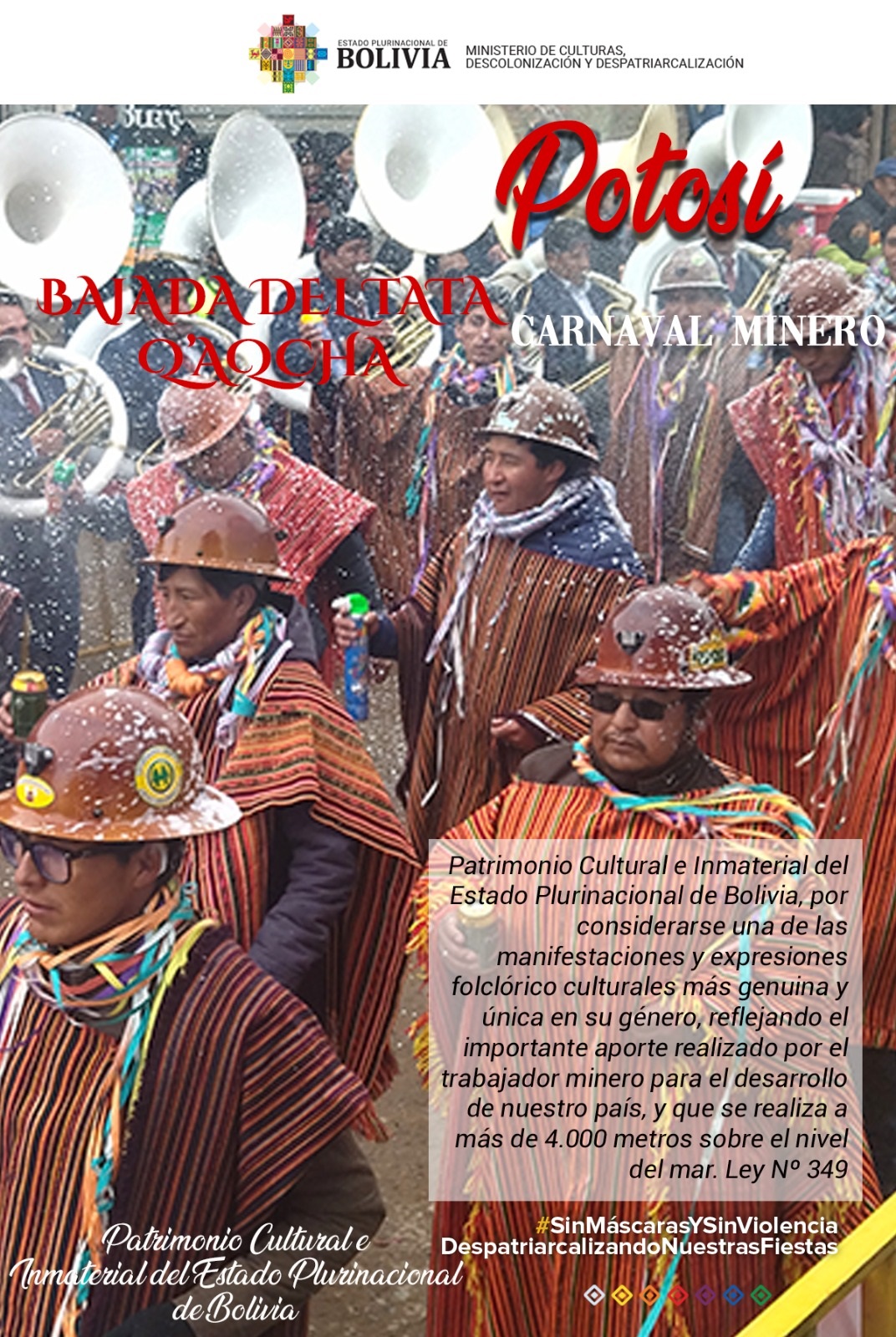 Potosí Bajada del Tata Q'aqcha - Carnaval Minero - Potosí Carnaval Minero