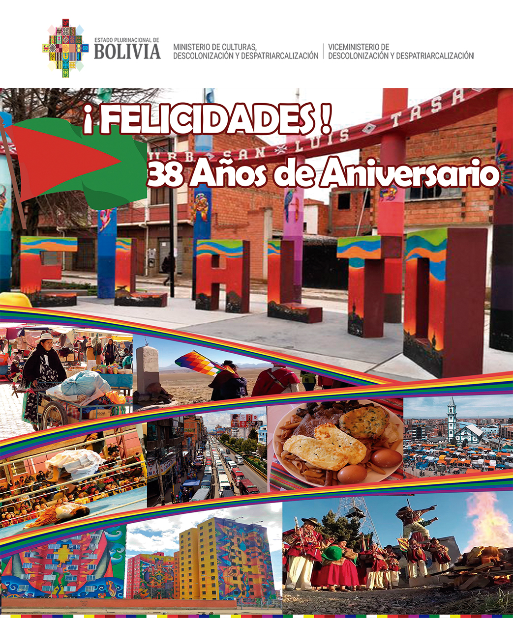 Felicidades ciudad de El Alto en tus 38 años de Vida.