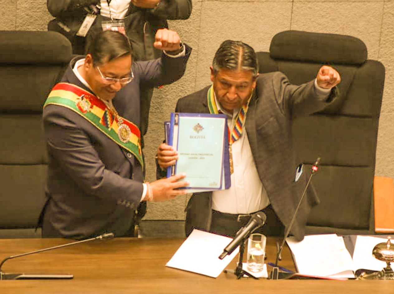 Presidente Arce destaca el Modelo Económico Social Comunitario Productivo Presidente Arce destaca el Modelo Económico Social Comunitario Productivo