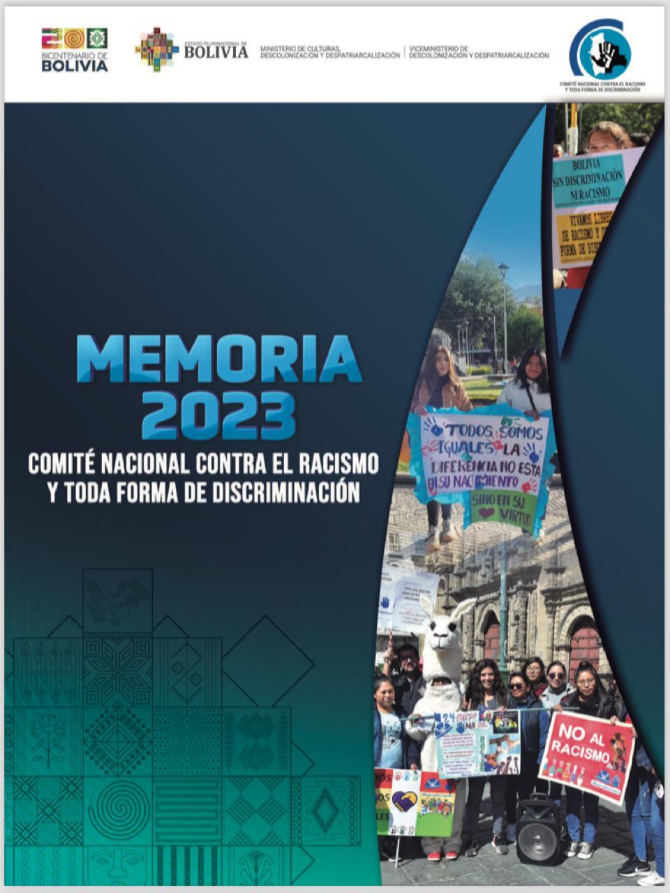 MEMORIA-2023 COMITE NACIONAL DE LUCHA CONTRA EL RACISMO Y TODA FORMA DE DISCRIMINACION