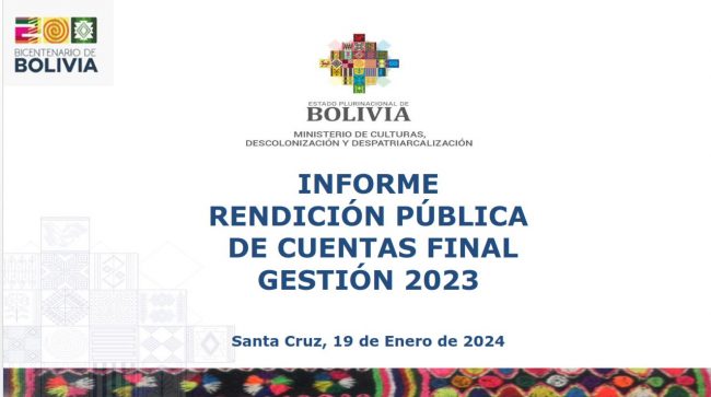 Ministerio de Culturas Descolonización y Despatriarcalización