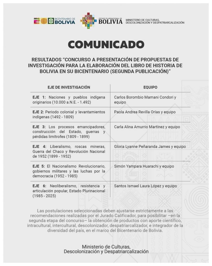 Ministerio de Culturas Descolonización y Despatriarcalización